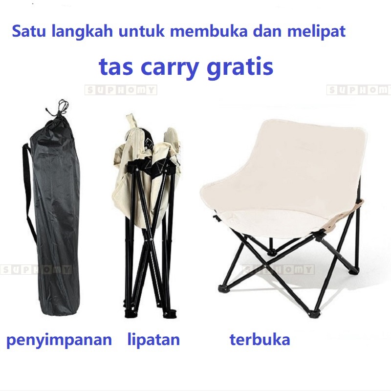 Kursi Lipat Kursi Camping Kursi lipat outdoor folding chair portable SUPHOMY