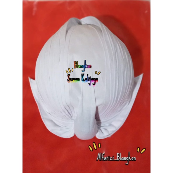 "BLANGKON ALUSAN LIPAT SUNAN KALIJAGA PUTIH POLOS & PUTIH KOTAK HITAM Bali"