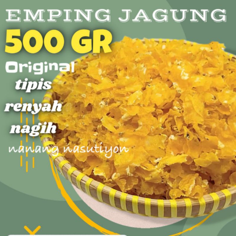 

KERUPUK EMPING JAGUNG ORIGINAL MENTAH TIPIS RENYAH 500GRAM