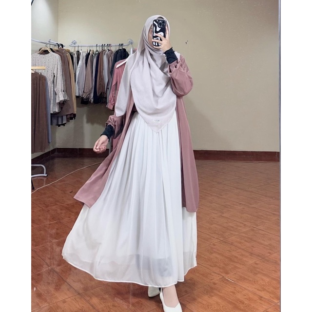 Wilo Skirt - CRT /rok panjang polos/ rok ceruti panjang