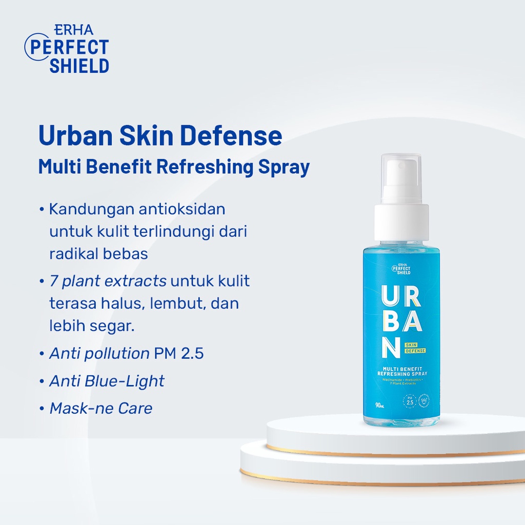 ERHA Perfect Shield Urban Skin Defense - Face Mist Multi Benefit Refreshing Spray 90ml