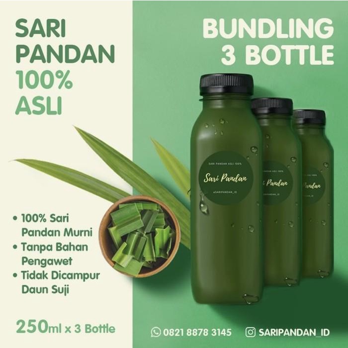 

Paket Bundling 3 Sari Pandan Endapan Murni 100% Bangka 008
