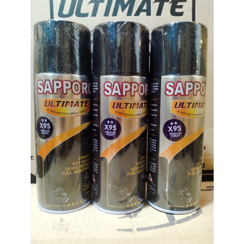 cat spray pilok pilox cat semprot sapporo ultimate saporo X95 xirallic violet xiralic unggu siralic violet x 95 400ml