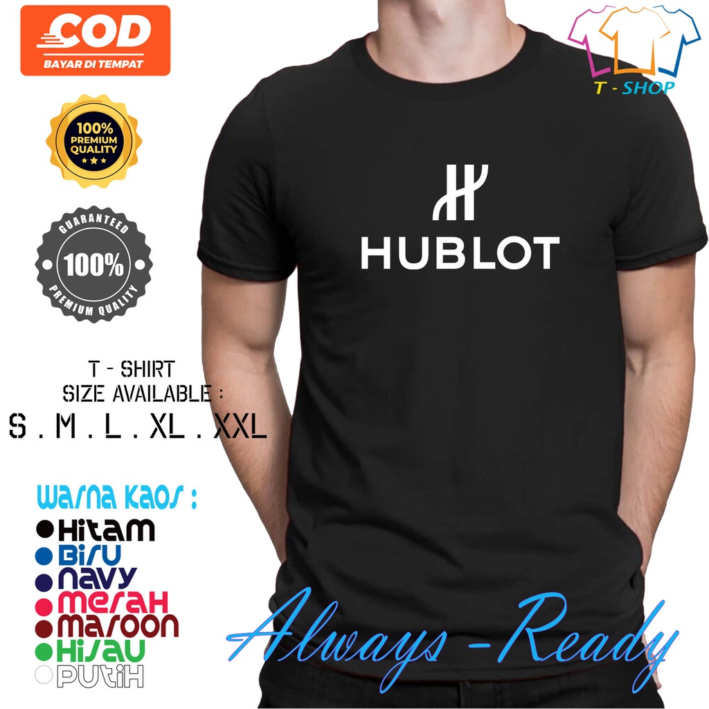 Kaos Baju Logo Hublot. Kaos Distro Premium Pria/Wanita Keren