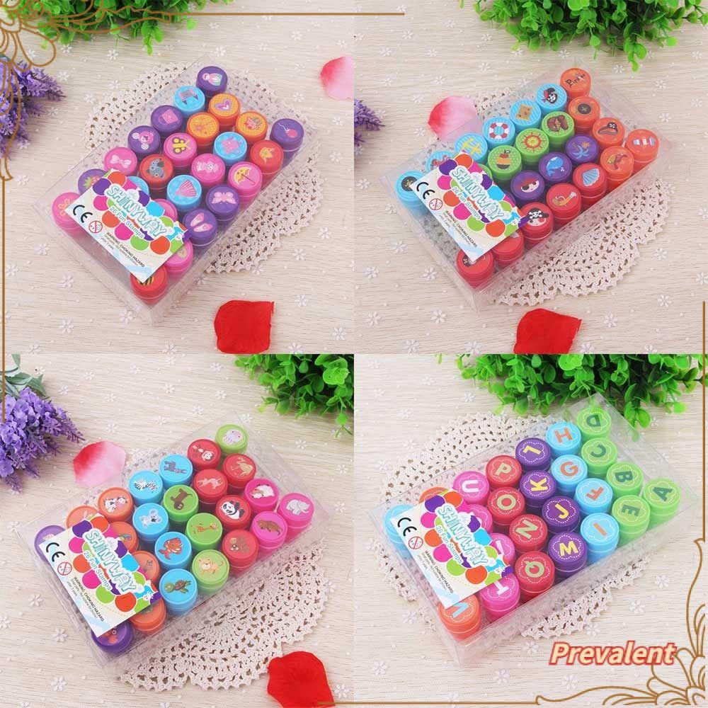 Preva Stamps Mainan Anak Hadiah Lucu Kartun Scrapbooking DIY Untuk Notebook Bentuk Hewan/Huruf