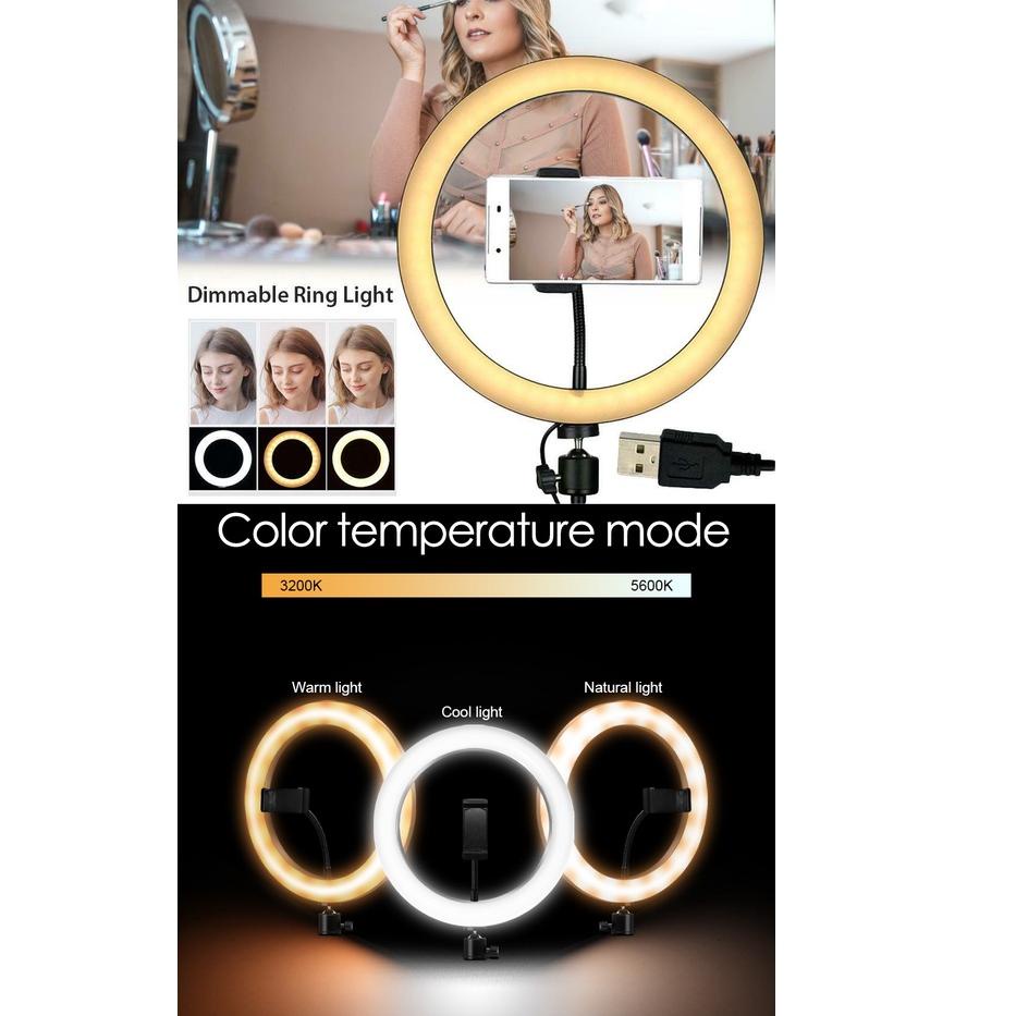 Harga Irit Selfie Ring Light 10&quot;inch 26cm Lampu Ring LED Soft Light Premium R26