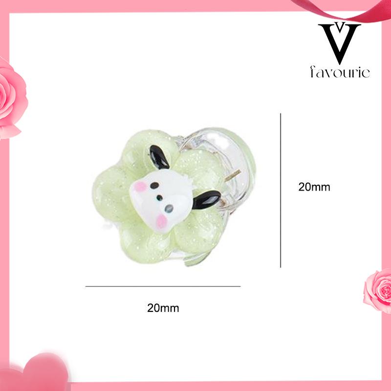 CODJepit Rambut Bunga Transparan Cinnamoroll Kuromi Teenage Student Cartoon Sweet Hair Clip-FA