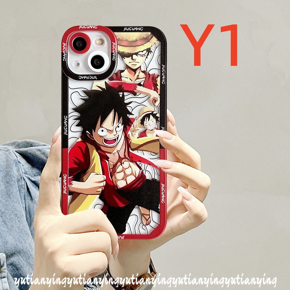 Anime One Piece Soft Case Kompatibel Untuk iPhone 7Plus 8Plus XR X XS 11 Pro Max 13 12 11 14 Pro Max8 7 6 6s Plus SE 2020 Shockproof Trendy Lucu Luffy Sauron Phone Cover