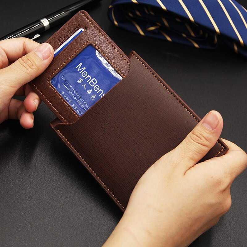 MENBENSE Dompet Pria Bahan Kulit Leather Wallet - QB04 ( Mughnii )