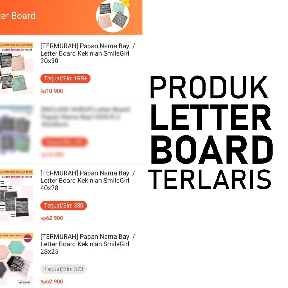 

❀❀ [TERMURAH] Extra Huruf Gold untuk Papan Nama Bayi SmileGirl