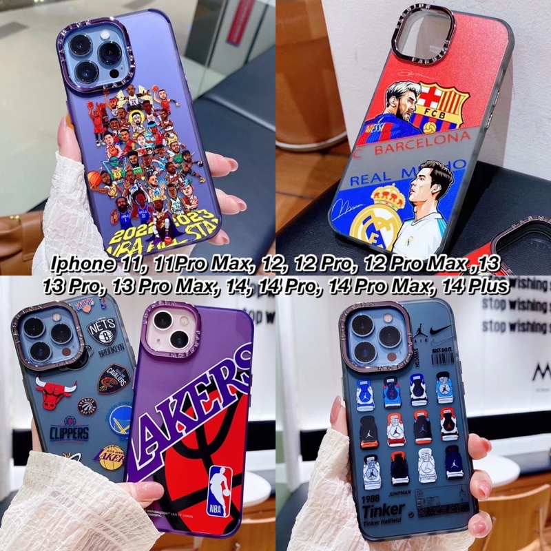 14 Pro Max 14Plus 14plus 14Promax 11 11promax 12 12pro 12promax 13 13pro 13promax Casetify Lakers Barcelona Shoes Boyish Lakers Jordan Casing TPU CASE