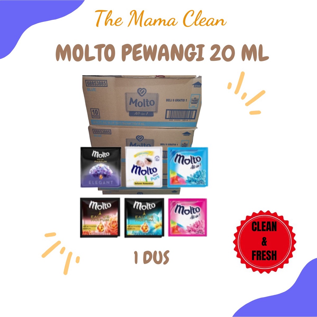 MOLTO PEWANGI PAKAIAN 20 ML 1 DUS = 216 SACHET