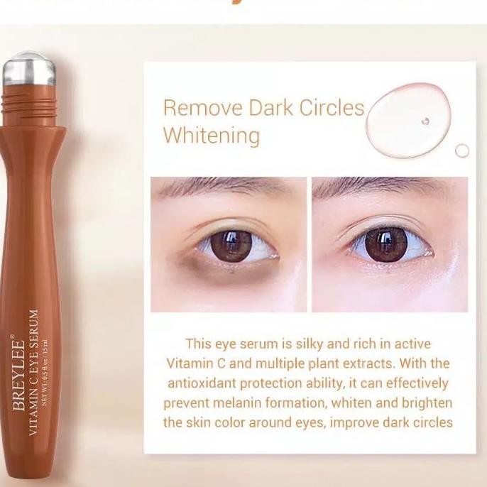 BREYLEE Serum Mata Roll On Vitamin C Mencerahkan Bawah Mata Breylee Vitamin C Eye Serum 15ml