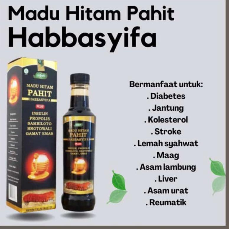 

☛ Gabung reseller Madu Hitam Pahit Habbasyifa Plus Insulin Propolis Sambiloto Gamat Gold 470gr .,,.,.,