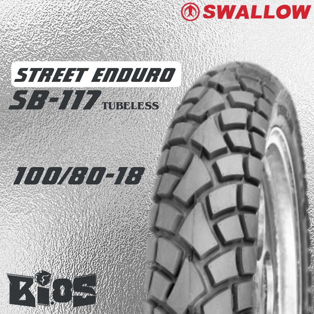 SWALLOW STREET ENDURO SB-117 BAN TUBELESS DUAL PURPOSE RING 18 &amp; 21 BAN MOTOR CUSTOM