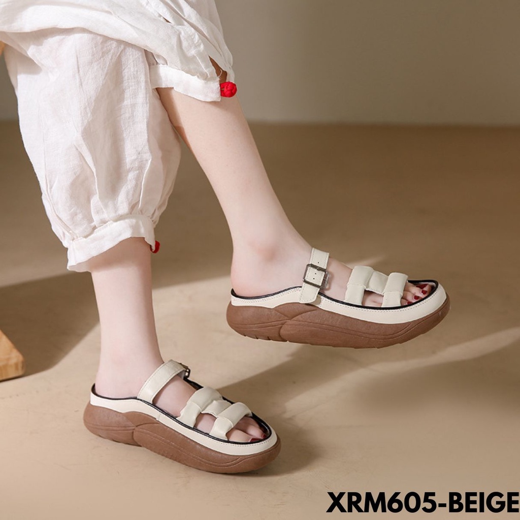 SANDAL WEDGES WANITA SIMPLE KEKINIAN NYAMAN DESIGN STRAP ELEGANT BAHAN PU IMPORT RM605