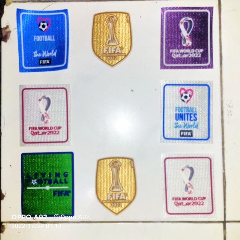 Patch piala dunia world cup qualifiers 2022 Bahan VELVET BORDIR