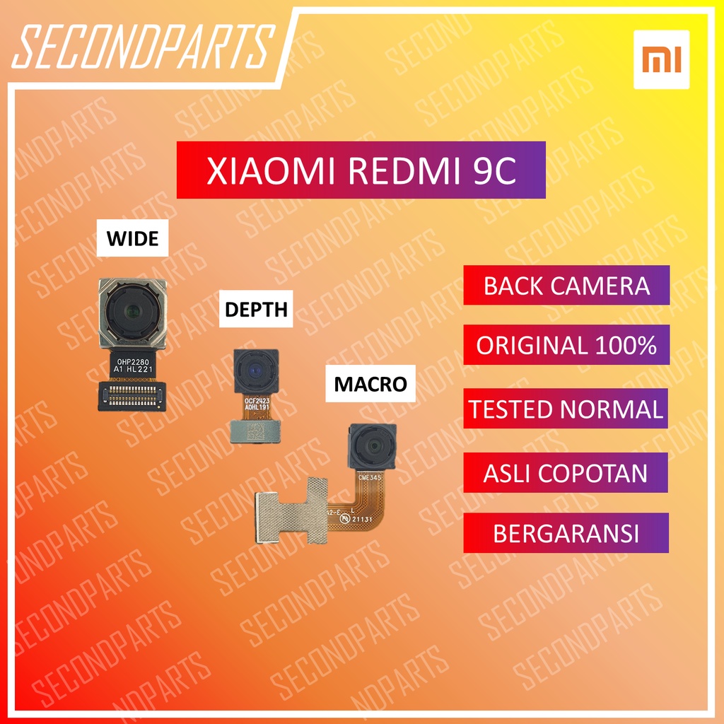 KAMERA BELAKANG XIAOMI REDMI 9C ORIGINAL COPOTAN