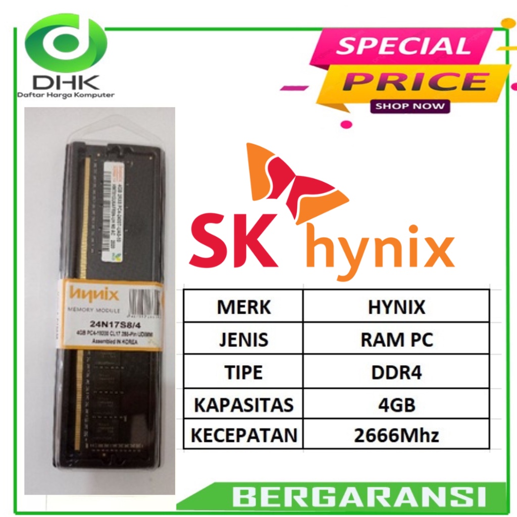 Memory Hynix DDR4 4GB PC2666