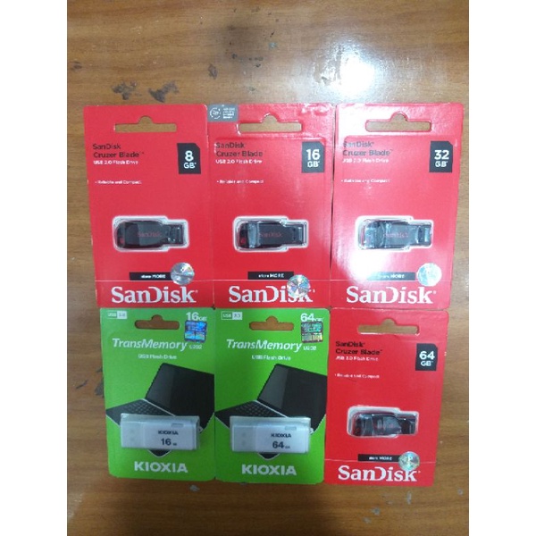 Flash Disk Sandisk 100% Original 8gb 16gb 32gb 64gb Flash Disk Kioxia 100% Origianl 16gb 64gb