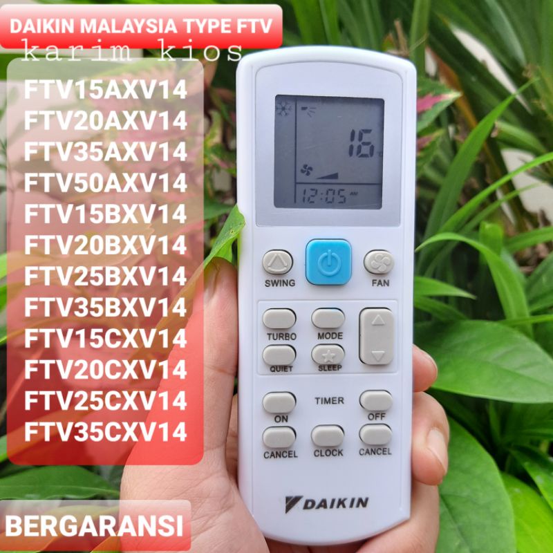 Remote Remot Ac Daikin Malaysia Type FTV Grade Original