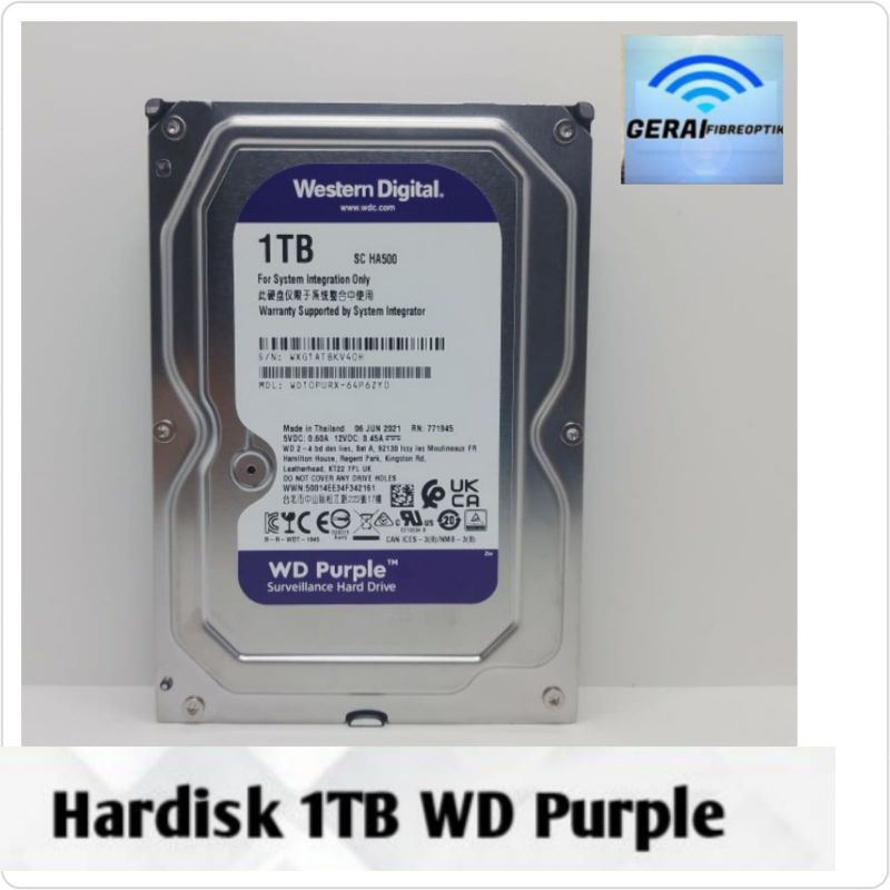 Hardisk 1 TB WD Purple sureveillace