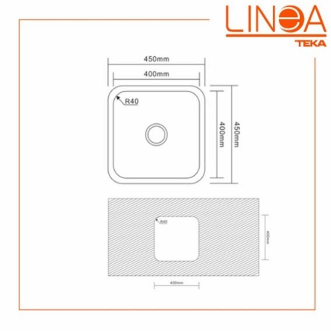 Kitchen Sink Linea Le 40.40.25
