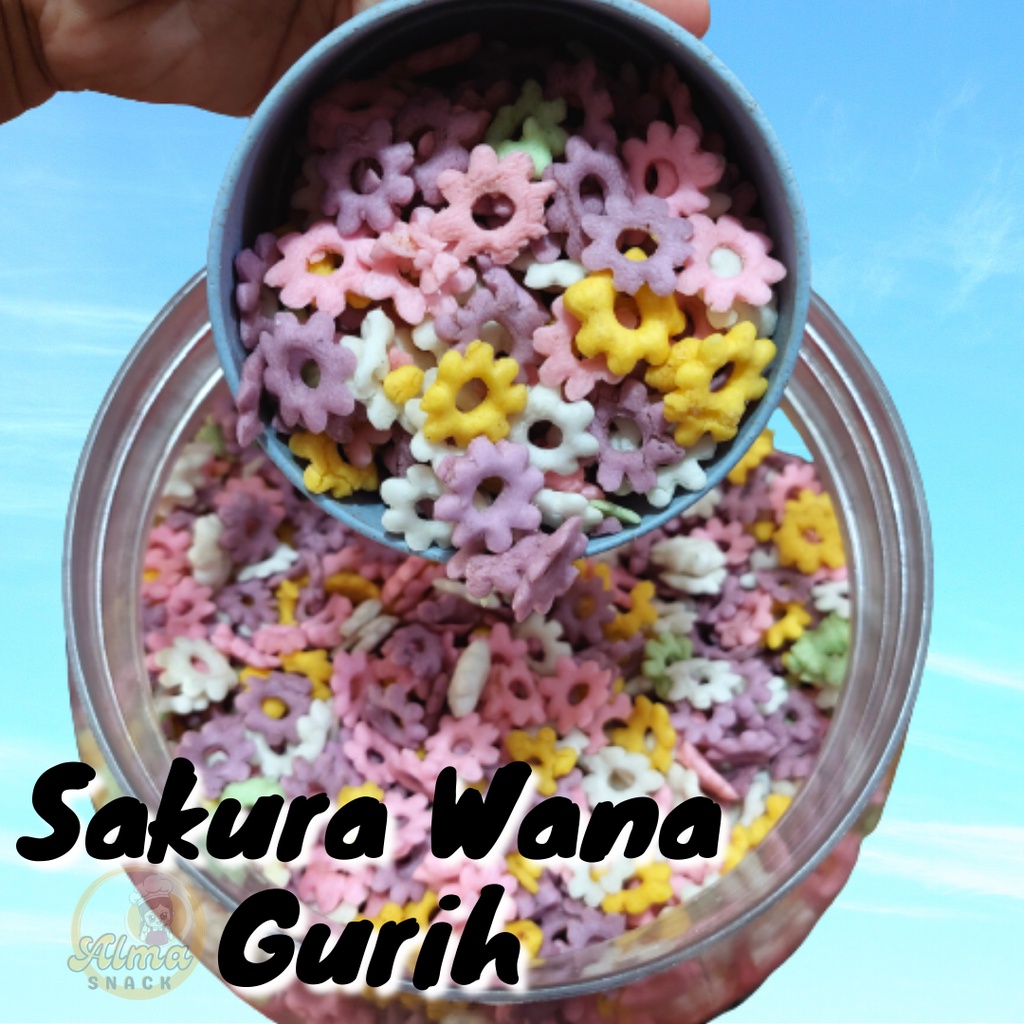 

ALMA.SNACK 500gr SAKURA WARNA AJISAN BERBUMBU SNACK KILOAN MURAH