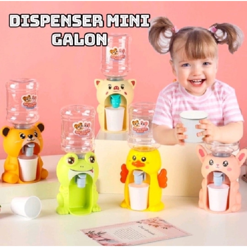 Mini Galon Dispenser Air Kecil Portabel Karakter Lucu Anak