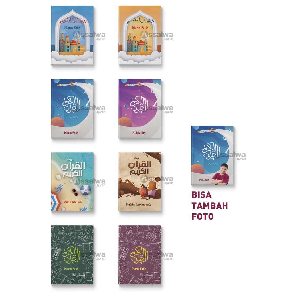 (GRATIS CUSTOM NAMA+FOTO) AlQur'an Custom - AlQuran Anak Ukuran A5 &amp; A4 UNTUK HADIAH TERBAIK