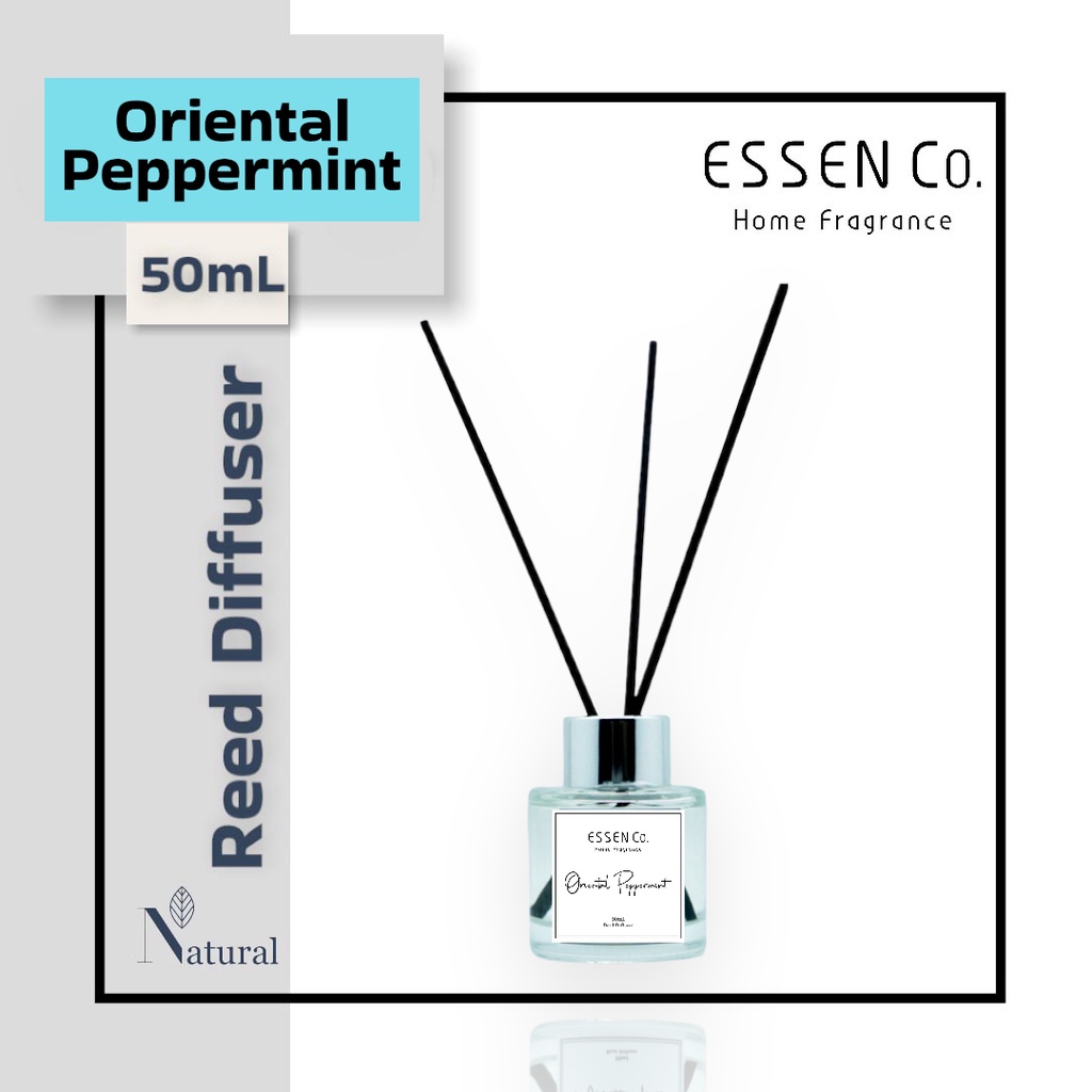 Essen Co Reed Diffuser Peppermint Aromatherapy Pengharum Ruangan Aromaterapi 50mL