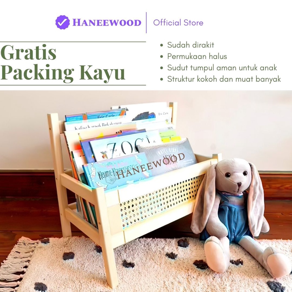 Rak Buku Anak Montessori Rotan