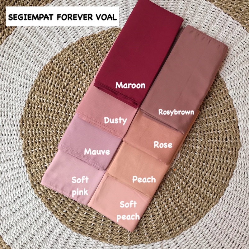 SEGIEMPAT PARIS PREMIUM AZARA / FOREVER VOAL WARNA JAHIT TEPI / BASIC VOAL MURAH