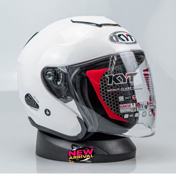 Helm Half Face Kyt Kiyoto R Solid White Original Kiyoto Bisa COD