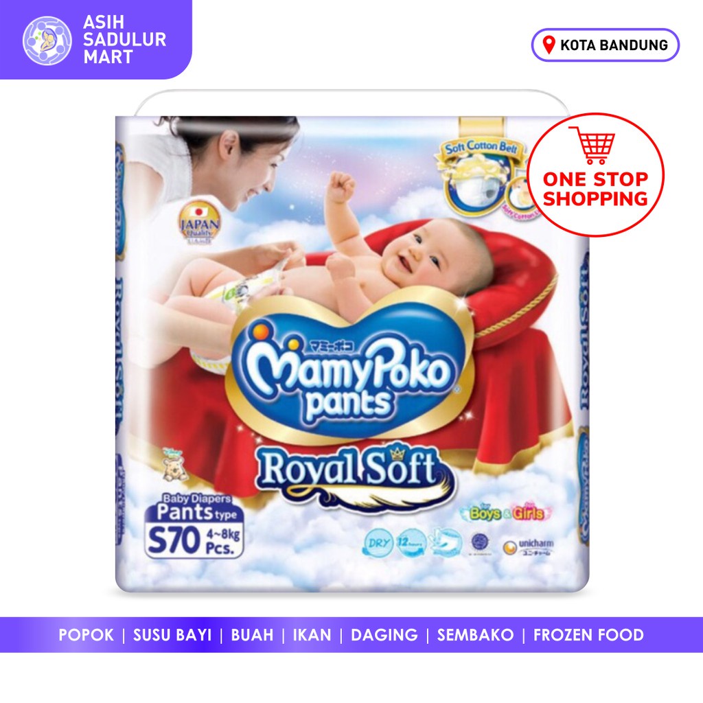 Mamypoko Royal Soft S70 Popok Bayi Pants Murah Promo Bandung