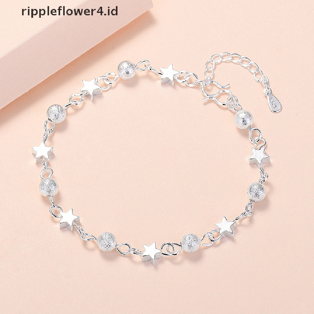 {rippleflower4.id} Gelang Bintang Segar Untuk Wanita Kepribadian Gelang Manik Bulat Fashion Korea~