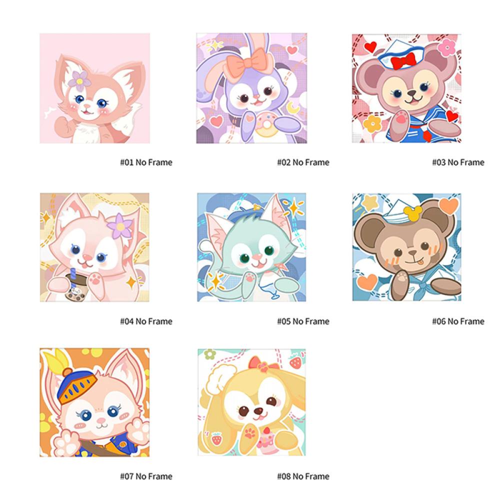 Timekey DIY Berlian Lukisan Kit StellaLou Duffy Bear LinaBell Mosaik Gambar Kerajinan Seni Hobi Pixel Lukisan Hari Valentine Dekorasi Rumah A4S3