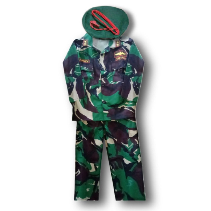 Setelan PDL panjang anak loreng