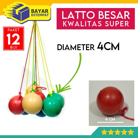 [Paket 12] Mainan Latto Lato Nok BESAR JUMBO 4CM Etek Tek Tek Tok Tik Viral Jadul Kwalitas Super