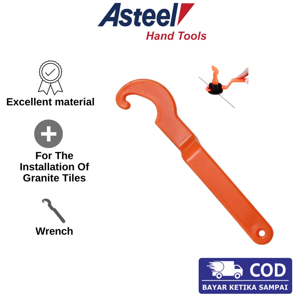 Alat pengunci perata pasang keramik tipe putar 1 pc bagus merek ASTEEL