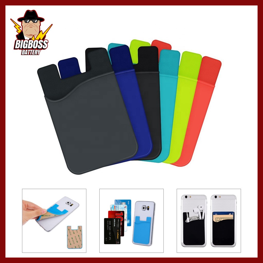 Holder Slot Kartu Tuk Case Multifungsi Dan Mobil Universal Fleksibel anti slip sticky card holder
