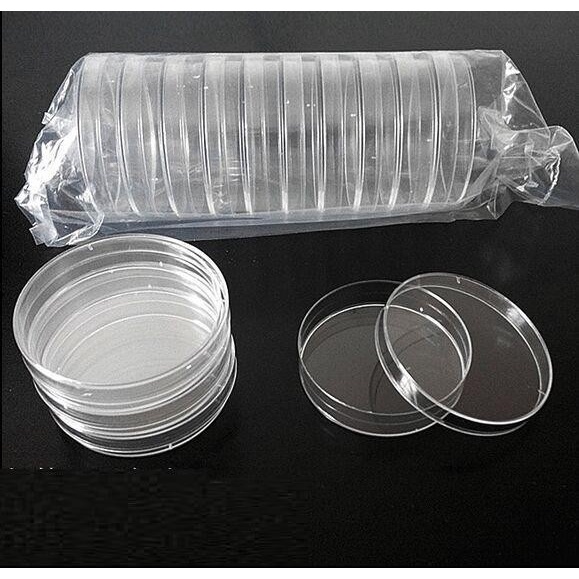 Alat Lab Petri Dish Sterile Disposable 90X15Mm - Cawan Petri Plastik 10Pcs/Bag