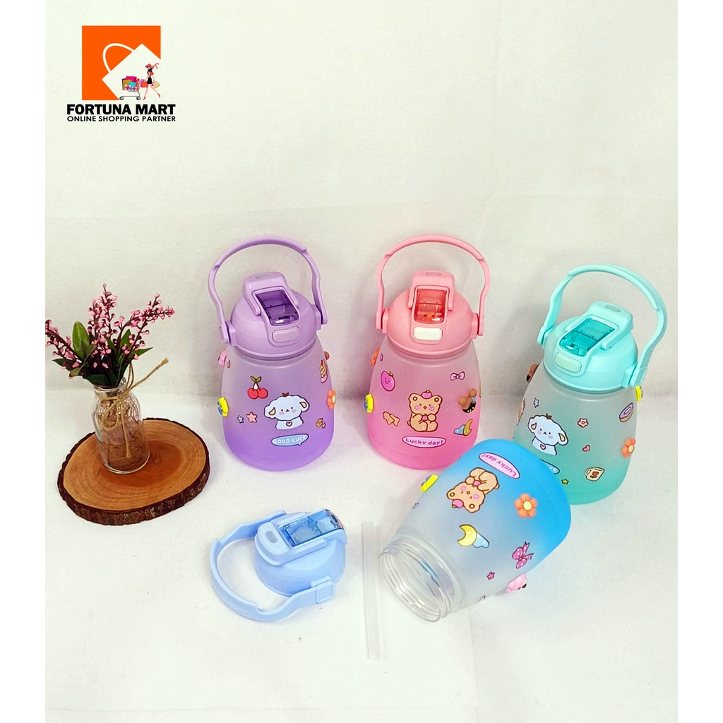 Botol Gemoy Doff 1.3 Liter + Sticker - Botol Minum Jumbo Viral