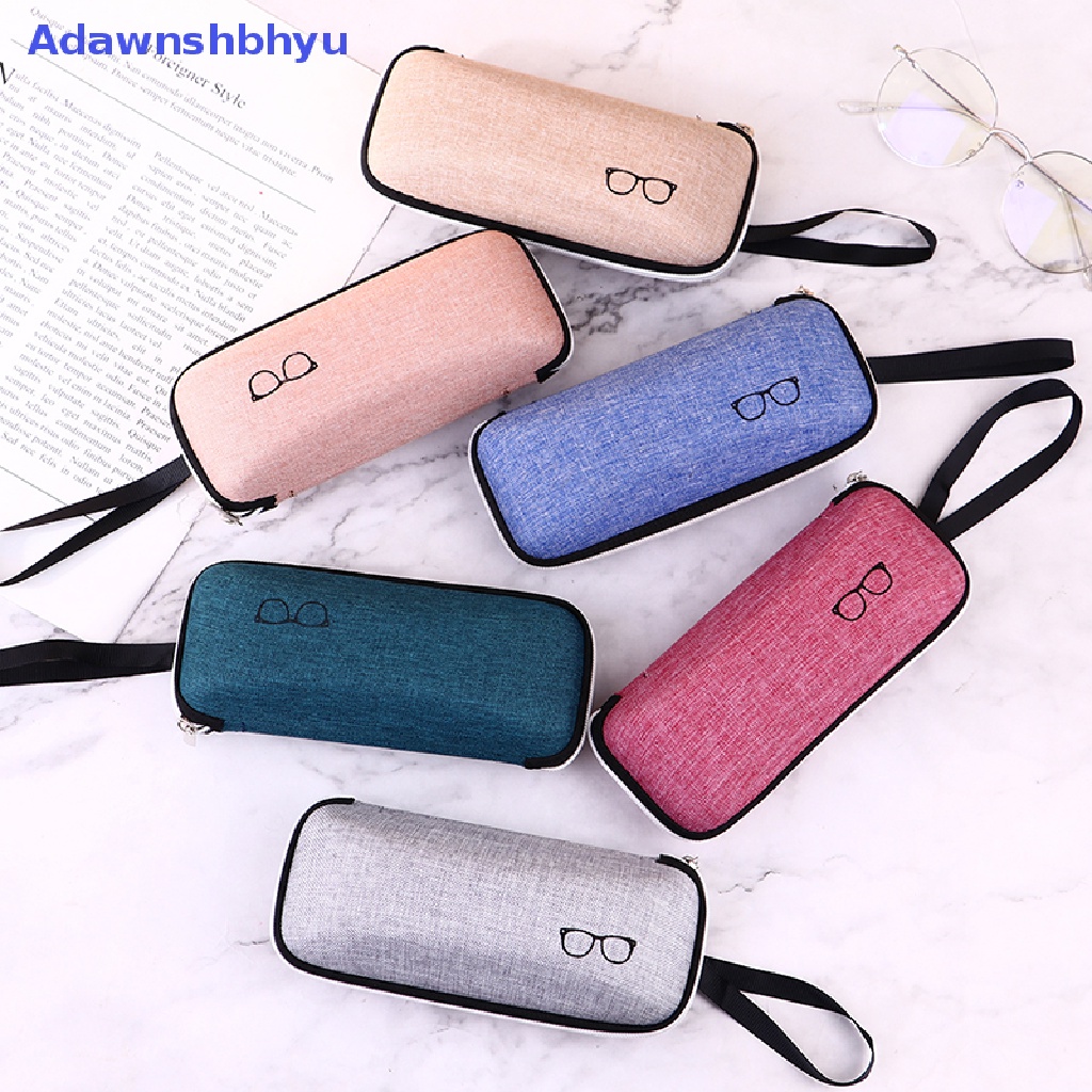 Adhyu 1Pcs EVA Eyewear Cases Cover Sunglasses Case Kotak Kacamata Dengan Lanyard Zipper ID