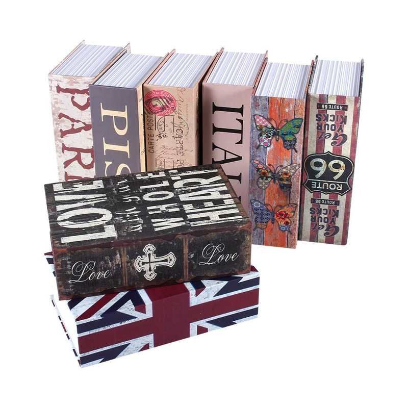 Buku Brankas Mini kecil Kotak rahasia unik bentuk buku Novel Kamus ukuran S Brankas Buku Dengan Kunci Ukuran 18 x 11cm