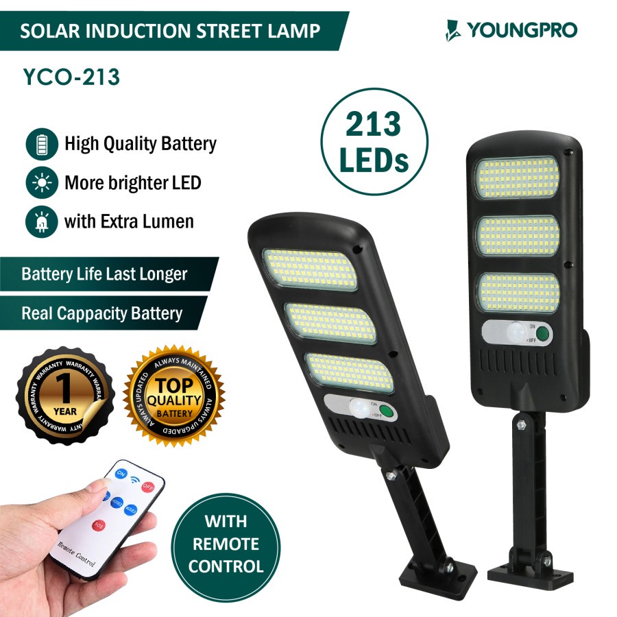 SGS YOUNGPRO  120W Lampu Solar Tenaga Surya Lampu Jalan LED SURYA