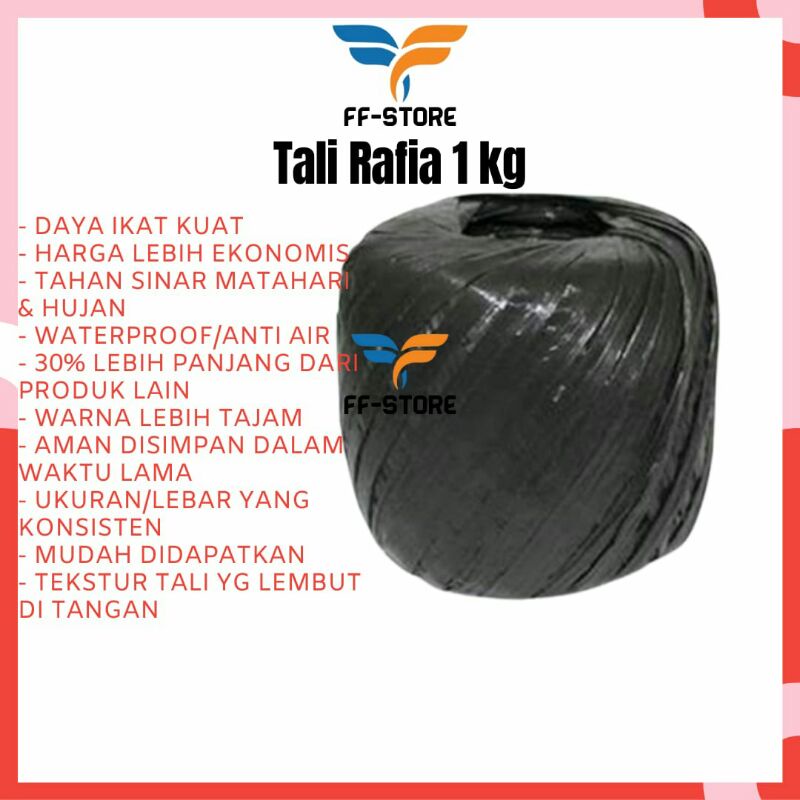 

Tali Rafia Hitam Berat 1 kg Tali Plastik Tali Pengikat Serbaguna