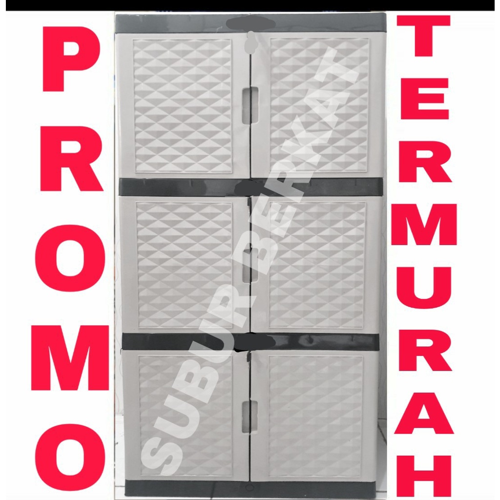 LEMARI PLASTIK LEMARI PAKAIAN ORIGINAL TABITHA 3 SUSUN