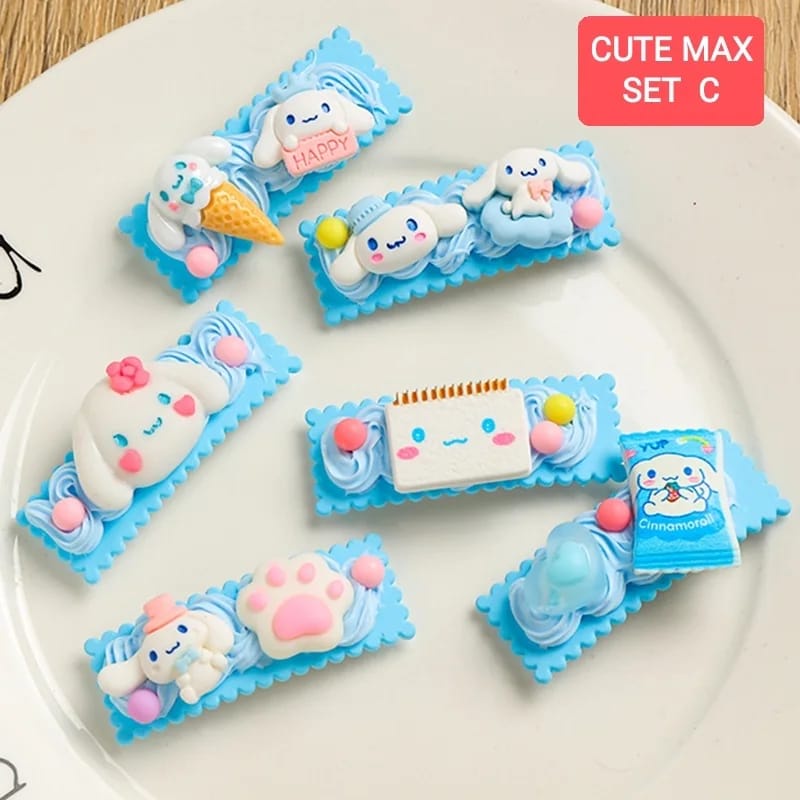 BAJUKIDDIE CUTE MAX CLIP ISI 5 PCS JEPIT RAMBUT PONI LUCU AKSESORIS FASHION KOREA IMPORT KAWAII