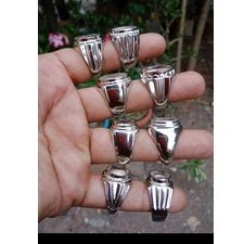 Kodian Ring Tanam Motif Polos Alpaka